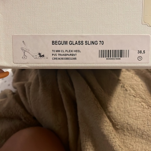 Begum glass sling transparent plexi heel Amina muaddi - Picture 3 of 4